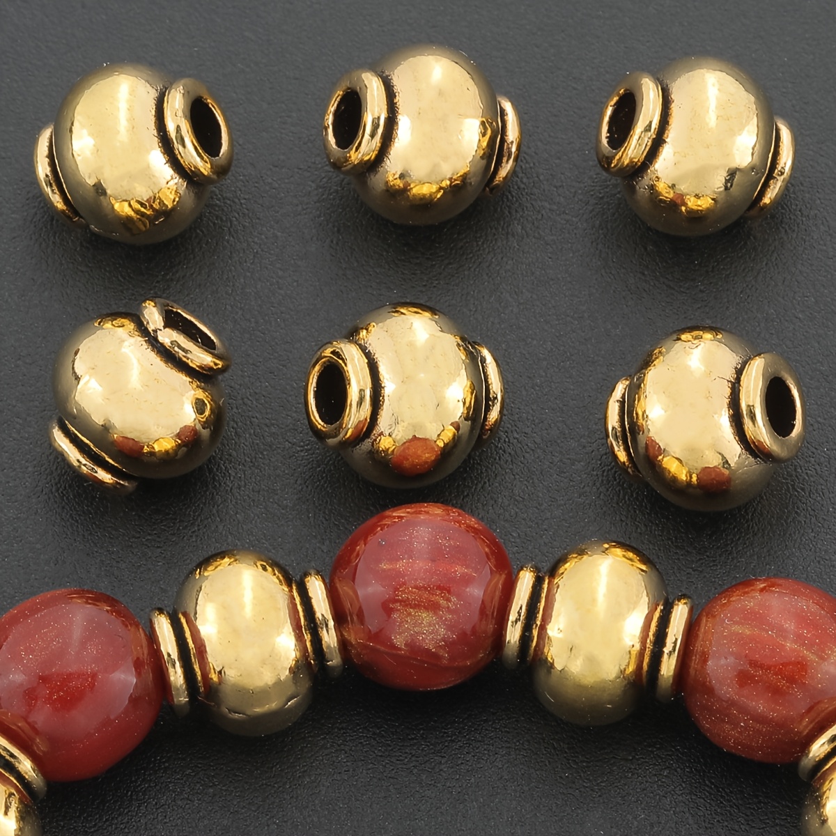 10pcs Lantern Shape Spacer Beads for Handmade Jewellery